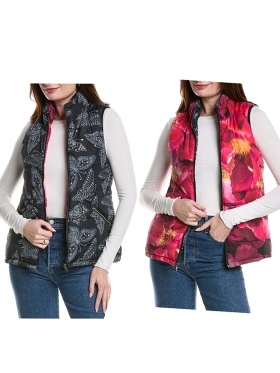 Johnny Was Jackets & Blazers - NWT Johnny Was Braemar Reversible Puffer Vest, XS